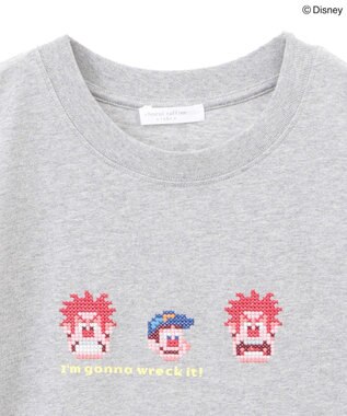 Green Parks シュガーラッシュ　／　クロスステッチ刺繡半袖ＴＥＥ Gray Mixture