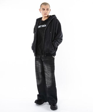 WEGO 【ユニセックス着用ITEM】フードデニムブルゾン デニムブラックソノタ