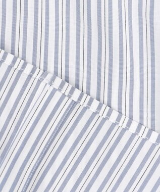 組曲 S コットンレーヨンシャーティング ブラウス ブルーストライプ系1