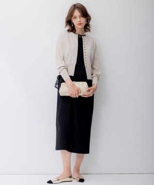 23区 【APPLAUDIR】クリスタルフラワーコンビ ドレス ブラック系