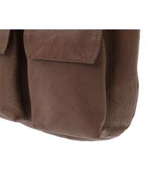 genten ゴートシュリンク ショルダーバッグ小 グレージュ