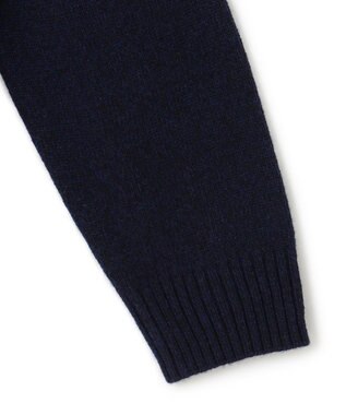 J.PRESS MEN 【Cash Lamb's Wool】ケーブルクルーネック ニット ネイビー系