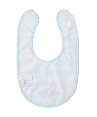 MIKI HOUSE HOT BISCUITS ボーダー柄 はっ水素材 スタイ ブルー