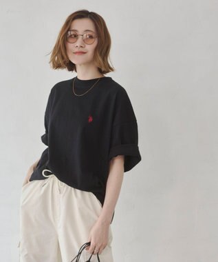 WEGO 【ユニセックス着用ITEM】別注USPOLO　ヘビーウエイトBIGT（S） ブラック