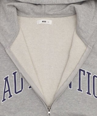 WEGO 【ユニセックス着用ITEM】カレッジロゴジップパーカー（SS） 杢グレー