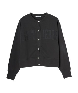 Green Parks ロゴ裏毛カーディガン Charcoal Gray