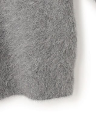 ICB L フォックスアルパカニット Vネックカーディガン ライトグレー系