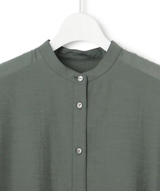 23区 S 【一部店舗限定】シアー リネン ミックス シャツ カーキ系