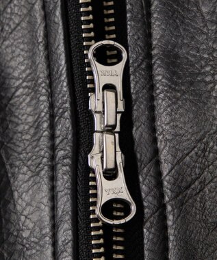 WEGO エイジドFレザーブルゾン ブラック