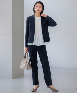 洗える】ライトバックサテンアムンゼン プリーツ ブラウス / 23