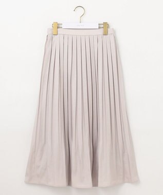 ANY SIS 【洗える】ブライトサテンプリーツ スカート アイボリーベージュ