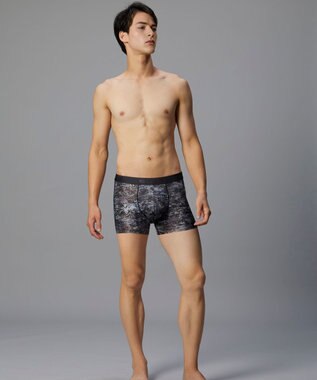 WACOAL MEN 【キモチイイパンツ】 ボクサーパンツ 動きにフィット フロント快適グラマラス 吸汗速乾 上質なフィット感 肌あたり軽減設計 前閉じ 下着 メンズ GT3371 /ブロス バイ ワコールメン ブラック