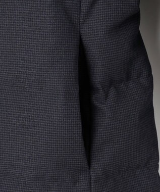J.PRESS LADIES S 千鳥&グレンチェック ロング ダウン コート ネイビー系3