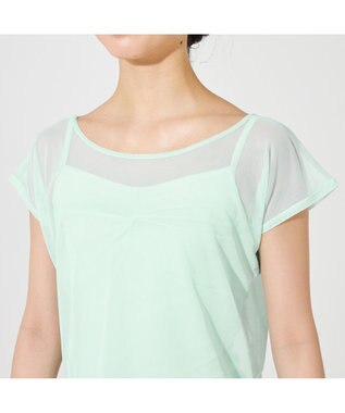 Chacott チュールトップ アイスグリーン