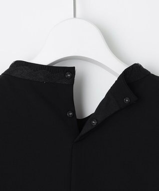 J.PRESS LADIES S プルエラ フリルネック カットソー ネイビー系