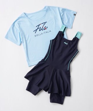 OP／FILA 【FILA】Tシャツセットオンスクール水着 サックス