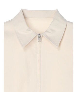 earth music&ecology ジップショートシャツ Light Gray