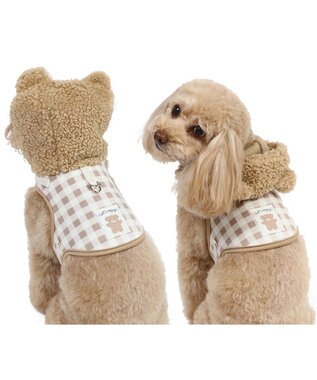 PET PARADISE ペットパラダイス くま なりきり ハーネス 《 チェック柄 》 Ｓ チェック柄