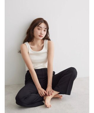 AMERICAN HOLIC Ｄａｉｌｙ！　テレコタンクトップ1 Ivory