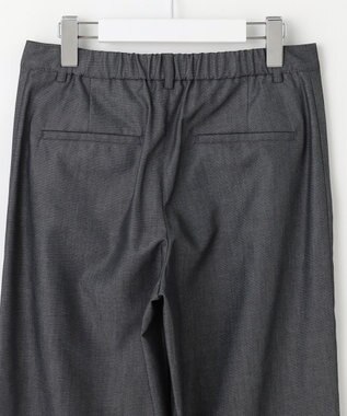 J.PRESS LADIES L 【洗える・防シワ・速乾】ツイルシャンブレー ワイド パンツ ブラックシャンブレー系