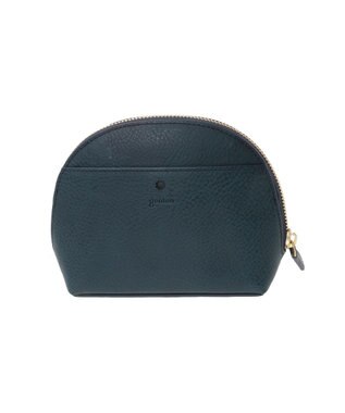 genten アーガイルカットワーク ポーチ ネイビーブルー