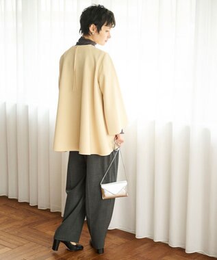 #Newans 【マシンウォッシャブル】ファスナースリットＡラインブラウス ライトイエロー