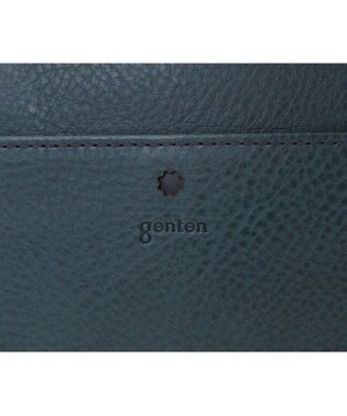 genten アーガイルカットワーク ポーチ ネイビーブルー