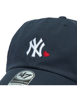 WEGO 【ユニセックス着用ITEM】＇47　CLEAN　UP　MLB　MINI　HEART ネイビー