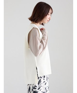 Te chichi Vネックニットベスト オフホワイト