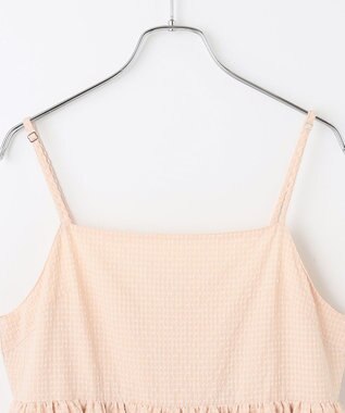 #Newans 【洗える】ボリュームキャミソールドレス ピンク系