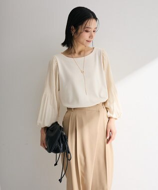 Green Parks ＳＥＴ２点　ネックレス＋マジョリカプルオーバー Ivory