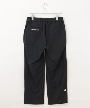 PW CIRCULUS 【MEN】【洗える/ストレッチ】ヘムスピンドル ワイド パンツ ブラック系