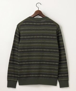 JOSEPH ABBOUD 【キングサイズ・イタリア糸使用/洗える】フェアアエルクルーネック ニット カーキ系7