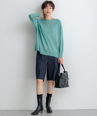 23区 【洗える】オータムシャイニー  ニット モスグリーン系