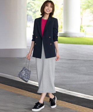 ANY SIS ウーステッドエステル テーラード ジャケット ネイビー