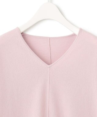 ICB 【洗える】ソフトウールハイゲージ Vネックプルオーバー ピンク系