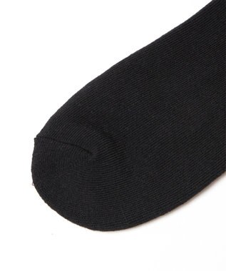 WEGO リボン刺繍アンクルパイルソックス ブラック