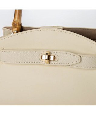 UNBILLION カシュカシュ cachecache / バンブーヒネリミニハンドバッグ アイボリー