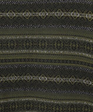 JOSEPH ABBOUD 【キングサイズ・イタリア糸使用/洗える】フェアアエルクルーネック ニット カーキ系7