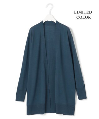 ICB 【洗える】コンパクトウール カーディガン ダルブルー系［WEB限定］