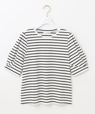 ANY SIS 【UVケア】プレーティングジャージー タックスリーブ カットソー ボーダー