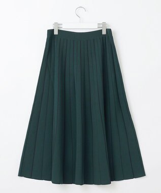 J.PRESS LADIES L 【洗える】レーヨンエリートストレッチ ニット スカート ダークグリーン系