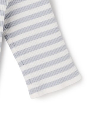 ICB 4×2リブ プルオーバーカットソー ライトデニムボーダー