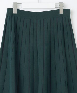 J.PRESS LADIES L 【洗える】レーヨンエリートストレッチ ニット スカート ダークグリーン系