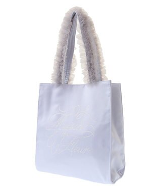 Maison de FLEUR EC限定チュールハンドルラインストーントートバッグ Grayish Blue