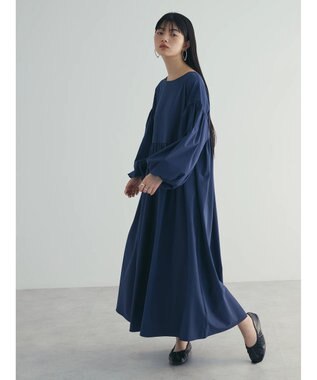 Green Parks armonia．２ｗａｙ袖ボリュームワンピース Navy