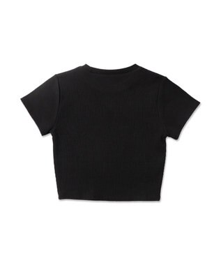 WEGO バタフライプリントリブT ブラック