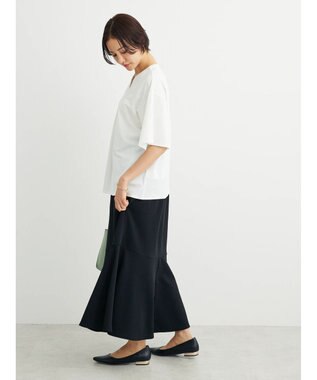 Green Parks BEST PRICE  スキッパー５分袖ブラウソー Off White