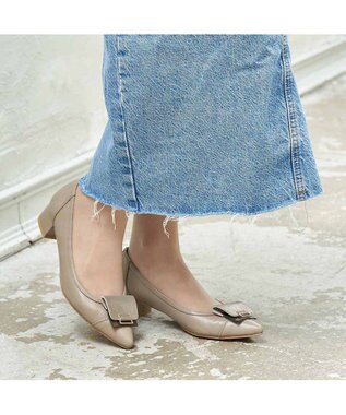 MODE ET JACOMO <MODE ET JACOMO>スクエアバックルポインテッドトゥパンプス