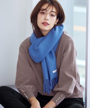 Tiaclasse 【洗える】2WAYパール釦ニットトップス モカ